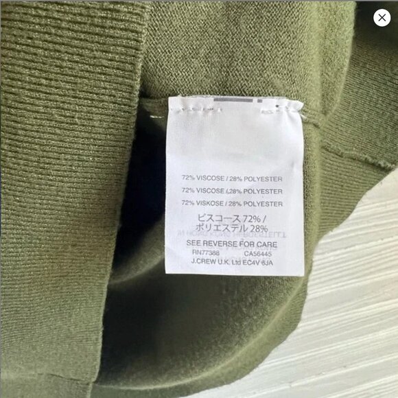 J. Crew Olive Green Off The Shoulder Sweater Top S - Picture 2 of 11